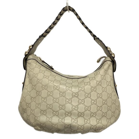 GUCCI Guccissima Cream Leather Shoulder Bag bran-462-090525 - Picture 2 of 8